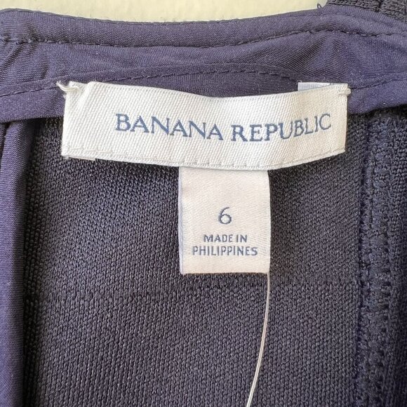 Banana Republic Navy Blue Sleeveless Dress Size 6 - Picture 2 of 3
